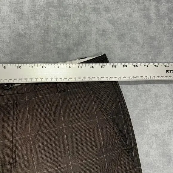 Y2K O'Neill sun faded plaid streetwear cargo shorts mens size 34 - Picture 5 of 6